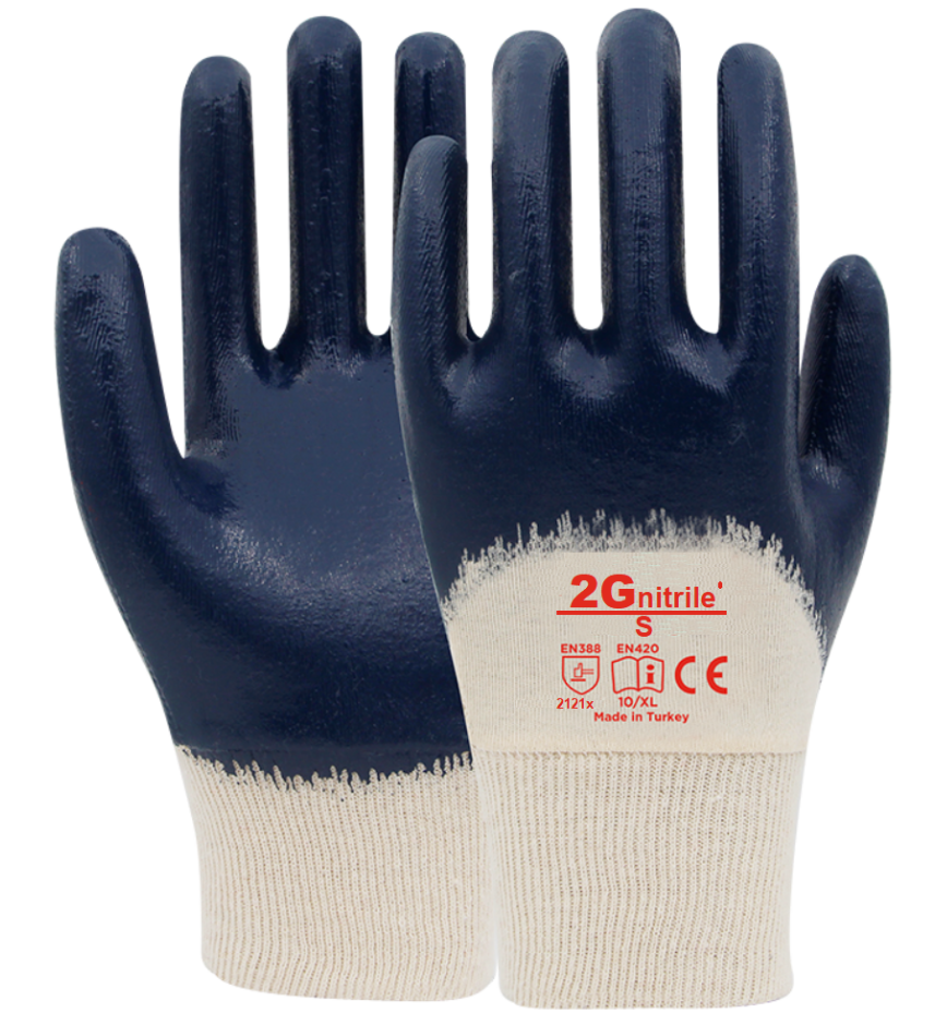 2G Nitril Eldiven Lacivert - S