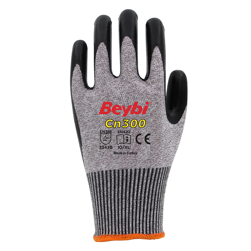 Beybi CN300 Nitril Kaplı Kesilmeye Dirençli Eldiven