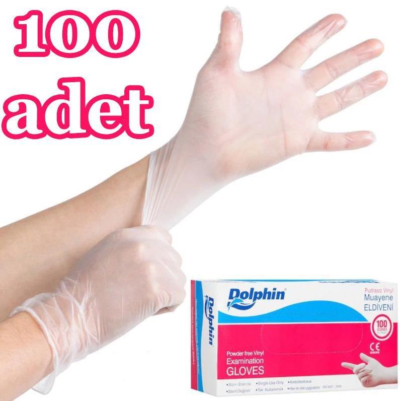 Dolphin-Bimel Vinyl Pudrasız Muayene Eldiveni