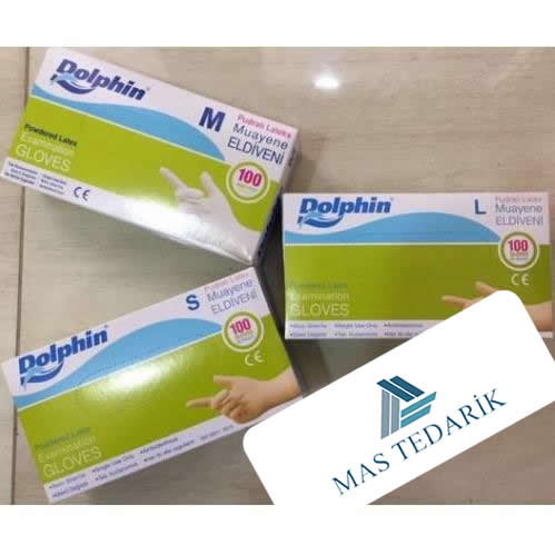 Dolphin Pudralı Lateks Eldiven 100'lü Paket