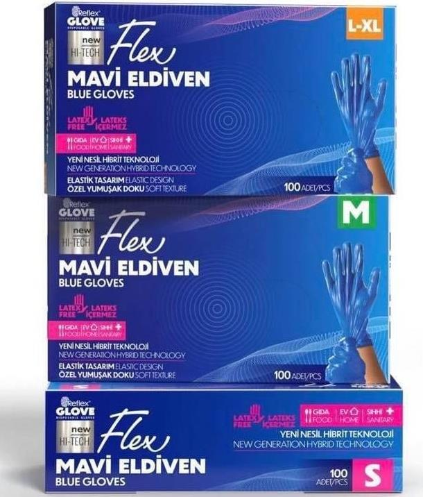 Flex Tpe Hibrit Eldiven Mavi