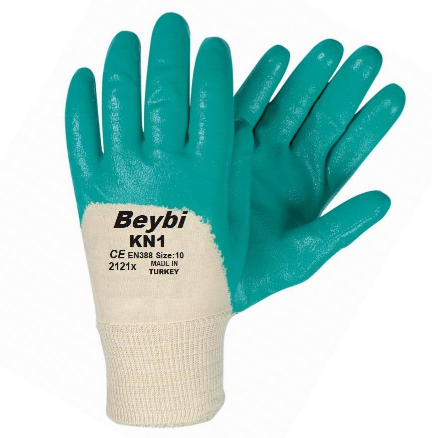 Beybi Kn1 Yeşil Nitril Eldiven - Kn1-Yşl