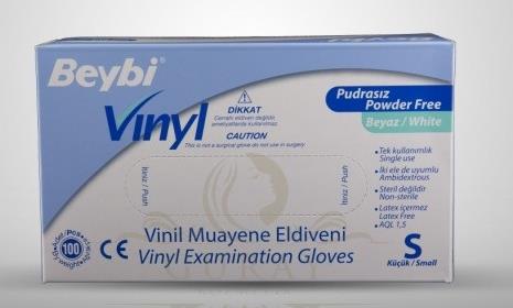 Beybi Vinyl Pudrasız Muayene Eldiveni